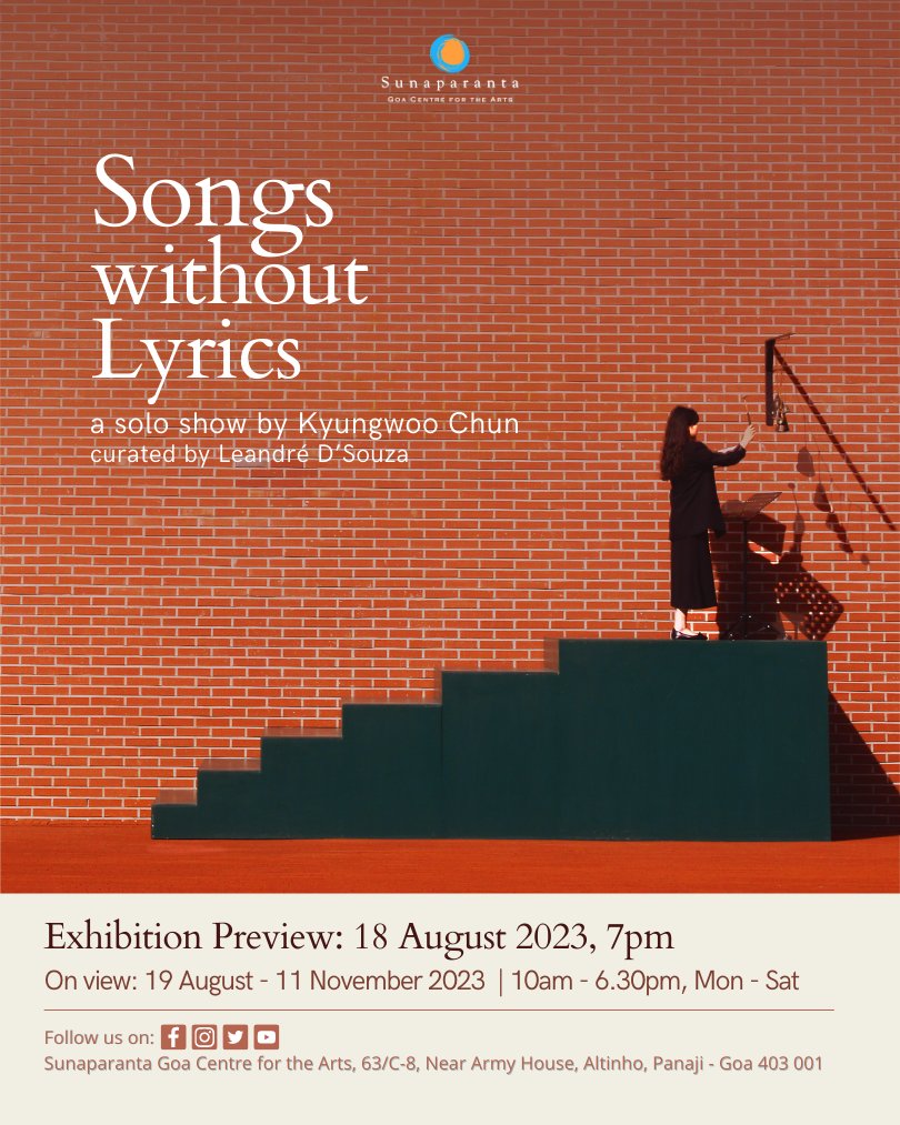 SGCFA presents a solo exhibition by South Korean artist Kyungwoo Chun. Titled Songs without Lyrics, this show presents a series of in-situ, photographic, video and performance works.
 
Exhibition Preview: 18 August 2023, 7pm onwards &amp; will remain open until 11 November 2023