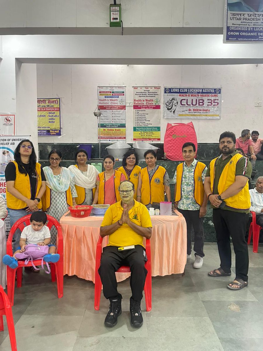 #LionsClubLucknowAstitva, with its Club-35 initiative, participated in the two day Naturopathy camp organised by Lucknow Yogasana Sports Association at Chowk Stadium. Club-35, provided free consultation to all and propagated naturopathic ways to better our lives.