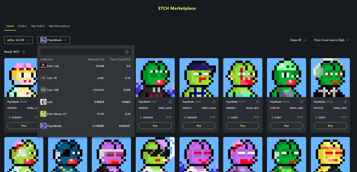 I don't think there's any need to search for PepeMade because you'll already be able to find us in the Hot List!

PepeMade Are Eating the Ethscriptions!
#PepeMade #Ethscriptions