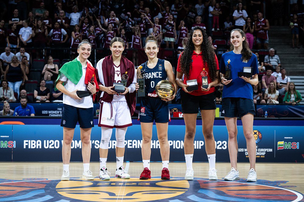 REYER1872's tweet photo. Matilde Villa nel miglior quintetto di #Eurobasket #under20ย
Per il giovane talento orogranata 19 punti, 7 rimbalzi e 5 assist a partita
Le azzurre di coach #Mazzon hanno chiuso la manifestazione al quinto posto
#Italbasket https://t.co/8if3mhTP9c