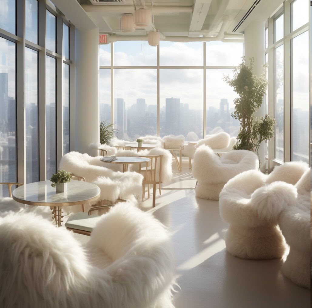 I’m getting ready to include the branding for the Bonheur Coffee Shop in my portfolio. As it hasn’t opened yet, I’ve used <a href="/midjourney/">Midjourney</a> to envision how its interior might look ☁️☕️ #Design #AI ​​#CoffeeShop #InteriorDesign