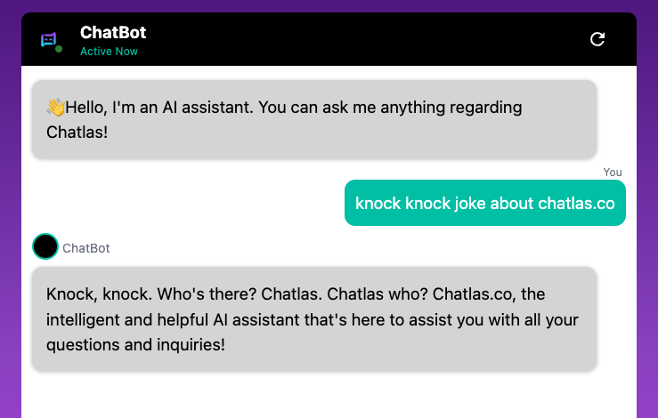 ChatlasDev's tweet photo. Use https://t.co/MBH8lL5E9L on your website instead of outsourcing and save thousands.

#chatlas #ai #chatbot #bot #websitebot #websitedesign #knockknockjoke https://t.co/PwljtJpSdB