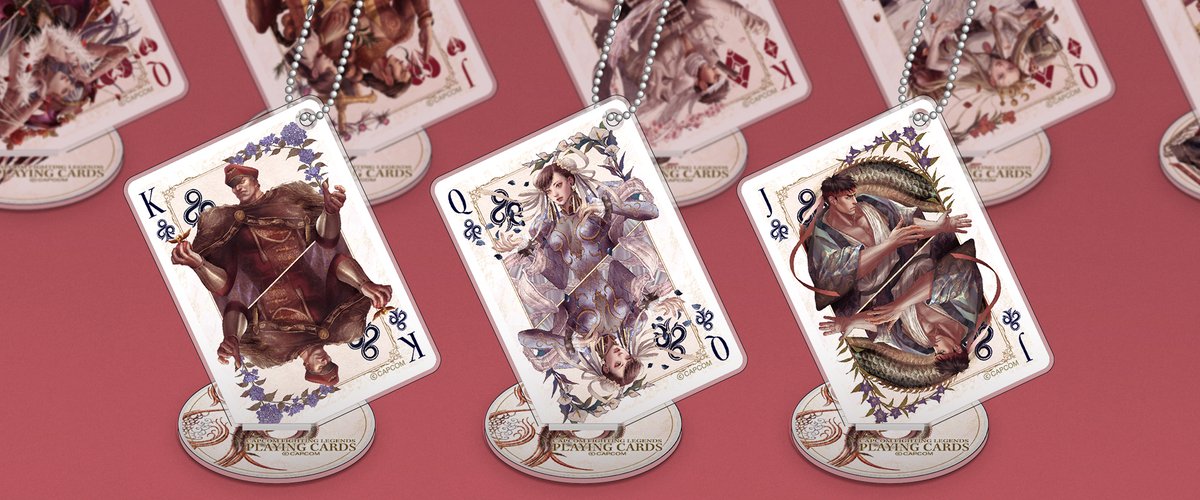 CAPCOMCREATOR's tweet image. ｜Playing Cards design by #CCL

┈┈┈┈┈┈┈┈
FIGHTING COLLECTION
◼︎Playing Cards design acrylic stand keychain
¥990(tax incl.)
┈┈┈┈┈┈┈┈

capcom-games.com/ccl/ja-jp/item…
