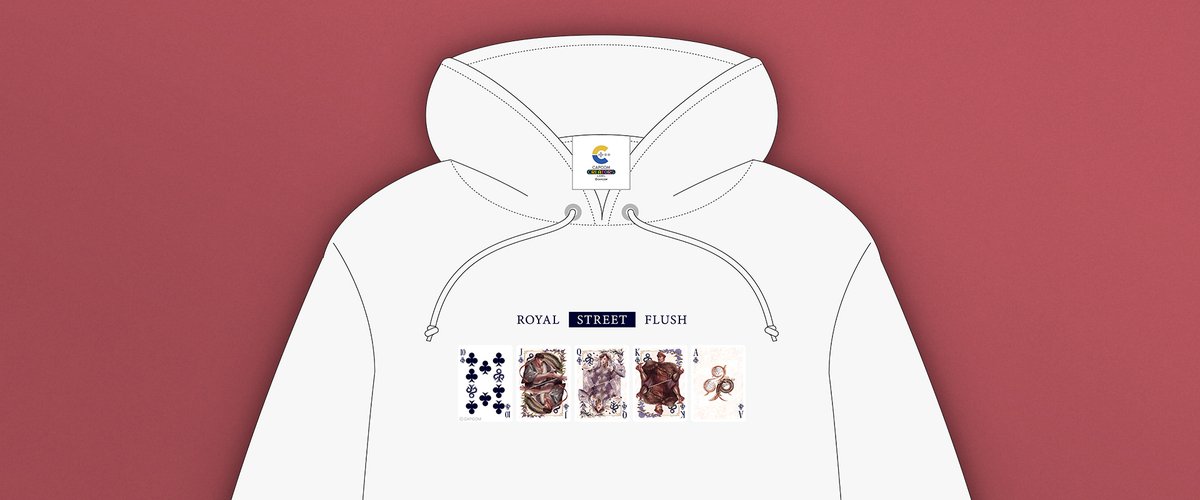 CAPCOMCREATOR's tweet image. ｜Playing Cards design by #CCL

┈┈┈┈┈┈┈┈
FIGHTING COLLECTION
◼︎Playing Cards design hoodie
¥8,800(tax incl.)
┈┈┈┈┈┈┈┈

capcom-games.com/ccl/ja-jp/item…