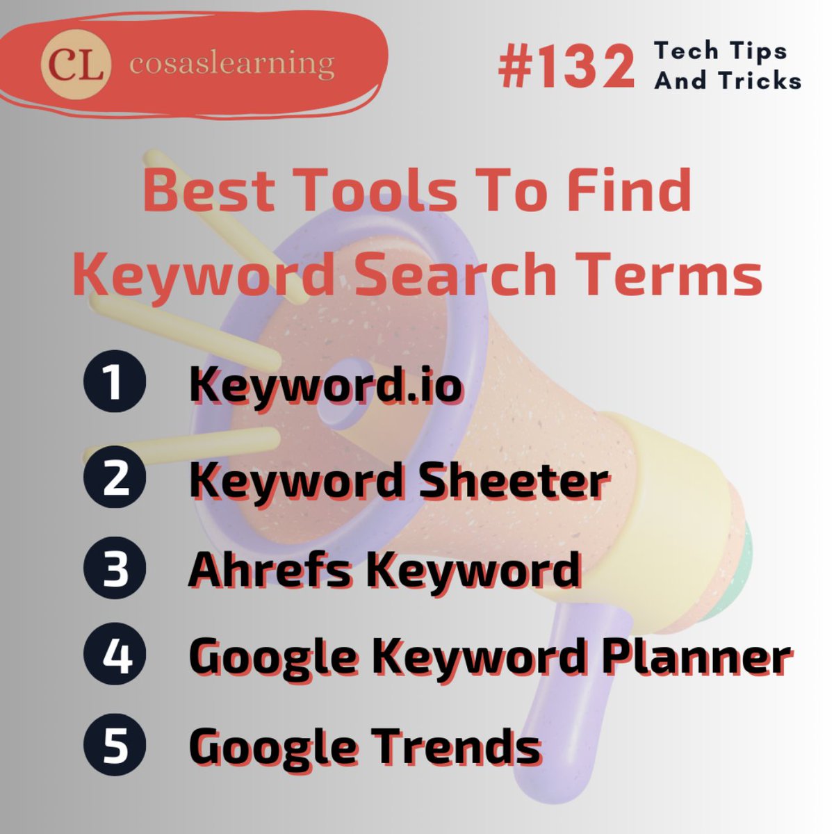 CosasLearning's tweet photo. Best Tools To Find Keyword Search Terms | Cosas Learning | Tech Tips & Tricks #132
#cosas #tools #tool #cosaslearning #techtipsandtricks #tech #keywordresearch #searchterms https://t.co/MgKiK6E0fU