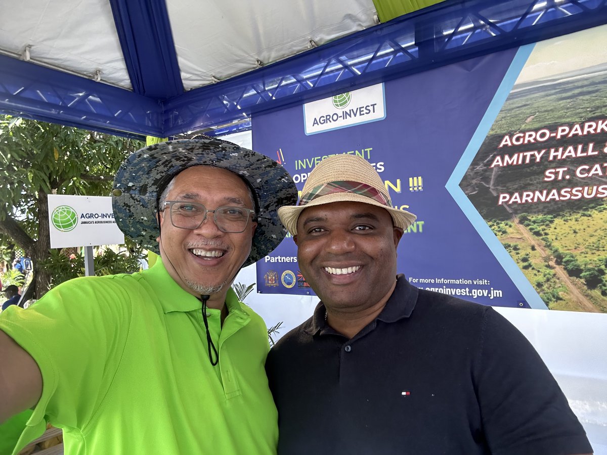 VLScully's tweet photo. 2 CEOs in 1 hour. It was
Business busy @AgroinvestJA today.
PICA and Manpower Group stopped by for latest Investment updates to be announced. #FaceOfFOOD @moafjm @DenbighAgriJa https://t.co/LUaeNbiNIK