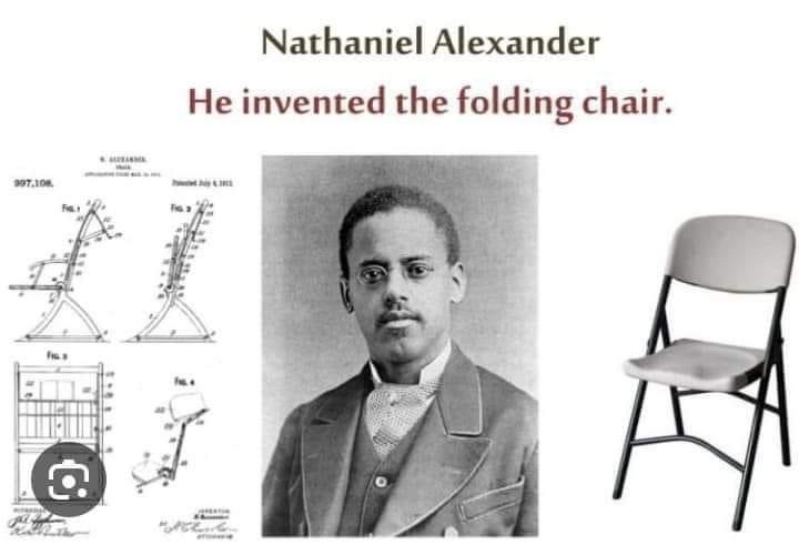 jenniferdlaws's tweet image. On July 7, 1911, Nathaniel Alexander of Lynchburg, Virginia patented a folding chair. 

According to his patent, Nathaniel Alexander designed his chair to be used in schools, churches, auditoriums, and in small towns when somebody tries you. #Montgomery