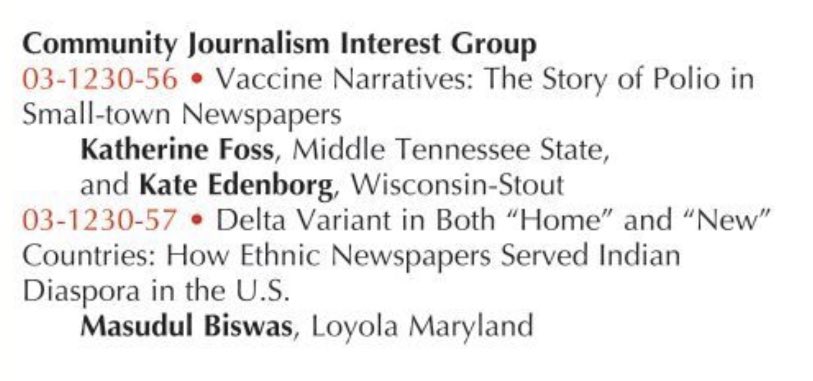 AEJMCComJIG's tweet photo. Day 1 of #aejmc23 begins tomorrow! Check out our 8:30 a.m. session in Liberty Salon I on redefining the scope, value, and influence of community journalism as well as our poster sessions at 12:30 p.m. in Independence Salons A-E! #comjig https://t.co/gmSD6c0pyn