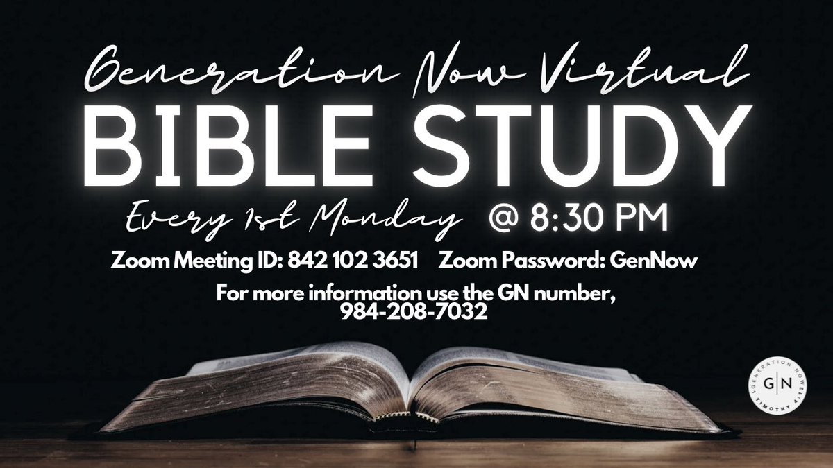 GenerationNow0's tweet image. Join us tomorrow night via zoom for our virtual bible study 😊📖🙌🏾✝️🔥!!

#GenerationNow #1Timothy412 #Christian #ChristianTeens #ChristianYouth #God #Jesus #HolySpirit #Youth #BibleStudy