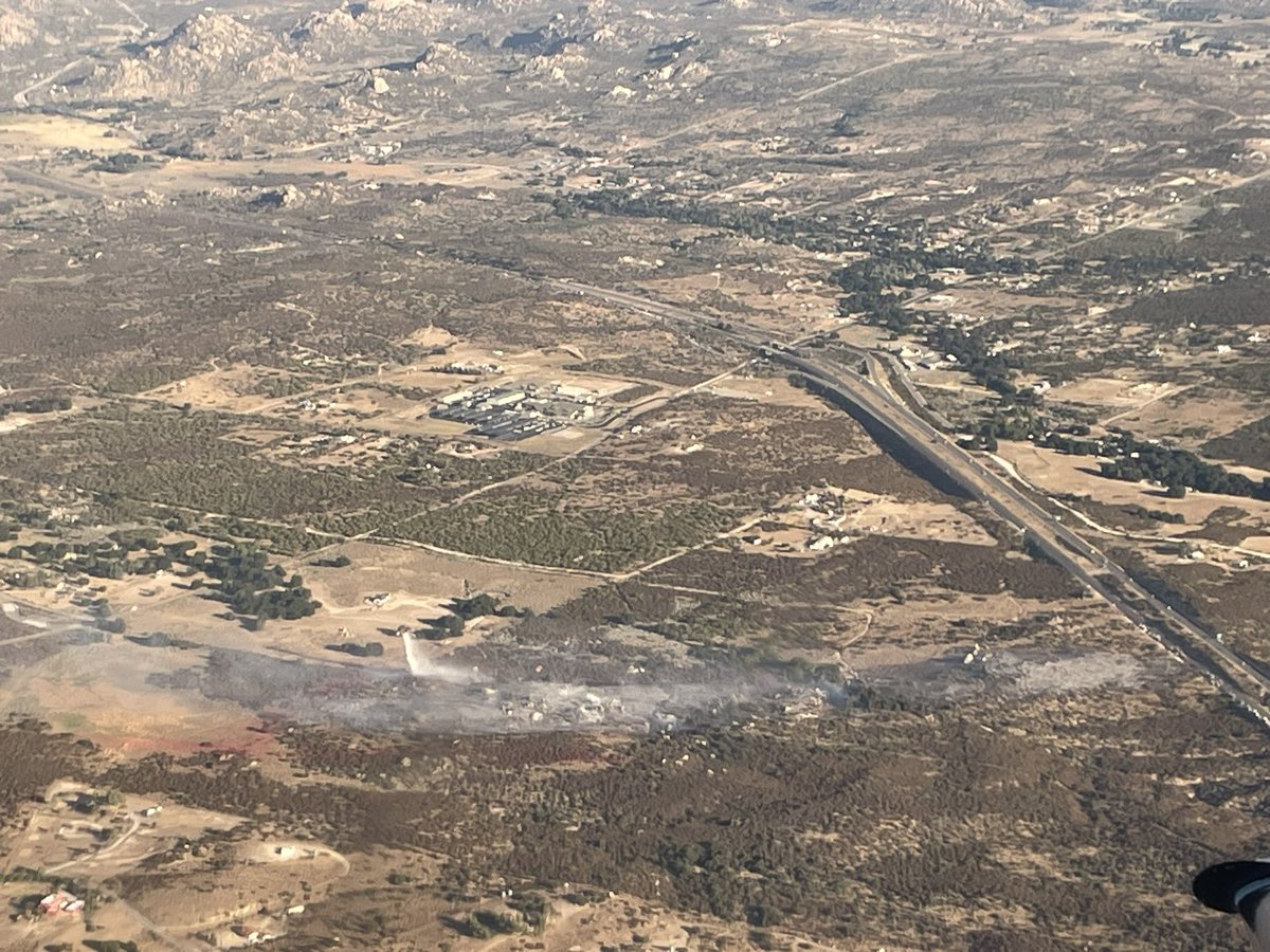 CALFIRESANDIEGO's tweet image. .@CALFIRESANDIEGO [Final] Forward spread of the fire has been stopped at 20 acres. There were no structures destroyed or damaged. Firefighters to remain at scene for several hours to mop-up and extinguish hot spots. #PassFire