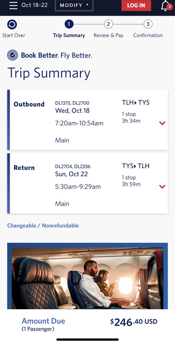 FareSkies's tweet photo. TLH to Knoxville as low as $243 RT with scattered dates in August-June with options from American &amp; Delta (basic economy options as low as $184).

Fans of Knoxville? Things to do as recs for those considering? https://t.co/te6yaBGhBJ