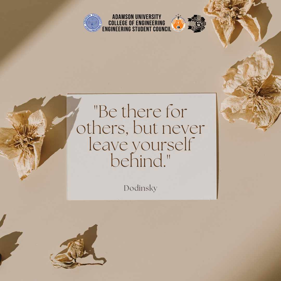 aduesc's tweet photo. Happy Monday, Everyone!

Prioritizing ourselves before other people is not being selfish. We always have a chance to help and serve others, but sacrificing our own happiness for the sake of others is not always worth it. 

#OneCOE 
#ESCalate 

Pubmat by: Carla Samantha Jaron https://t.co/NMGbbe6JKL