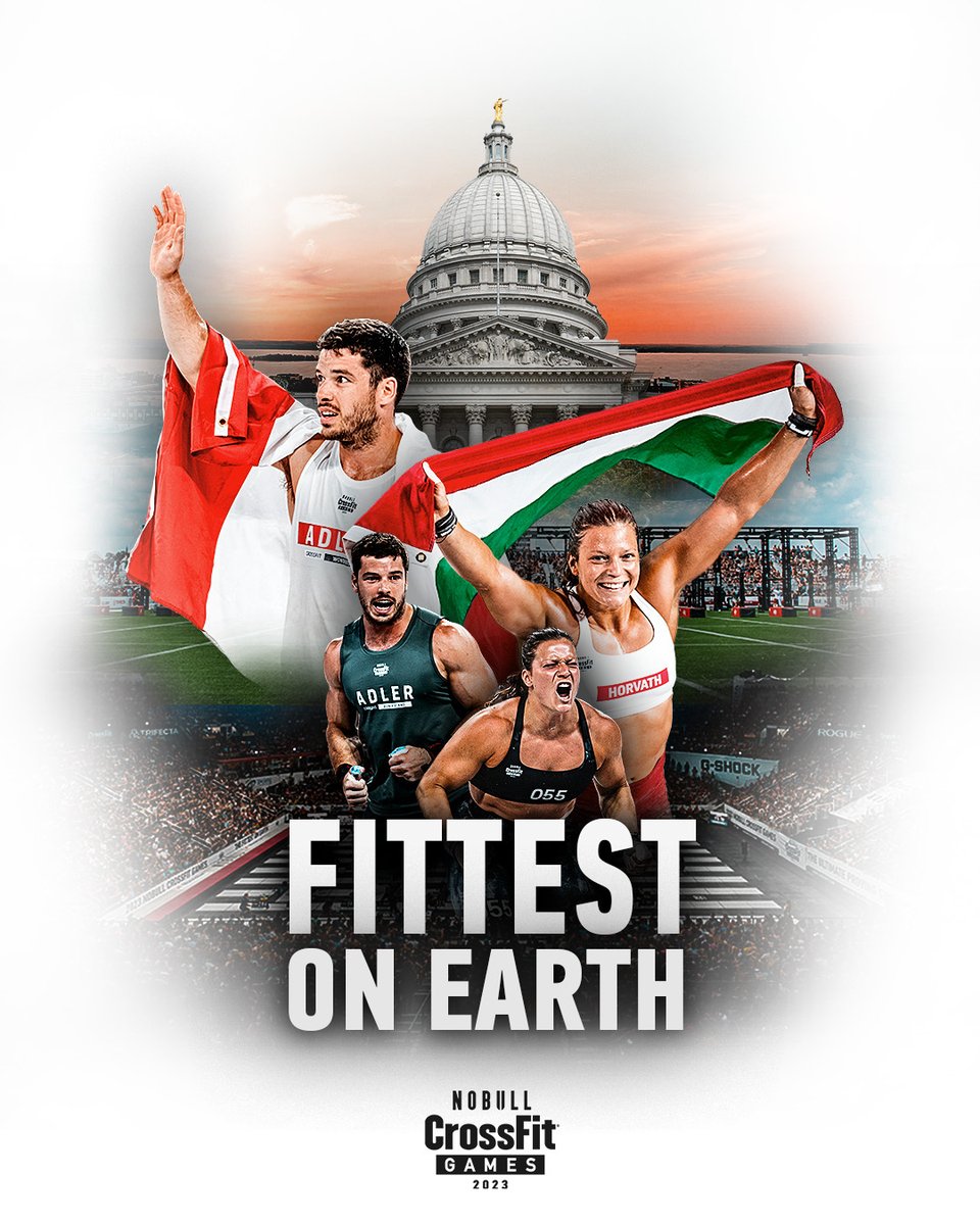 CrossFitGames's tweet image. Jeff Adler 🇨🇦 and Laura Horvath 🇭🇺 are the Fittest Man and Fittest Woman on Earth!