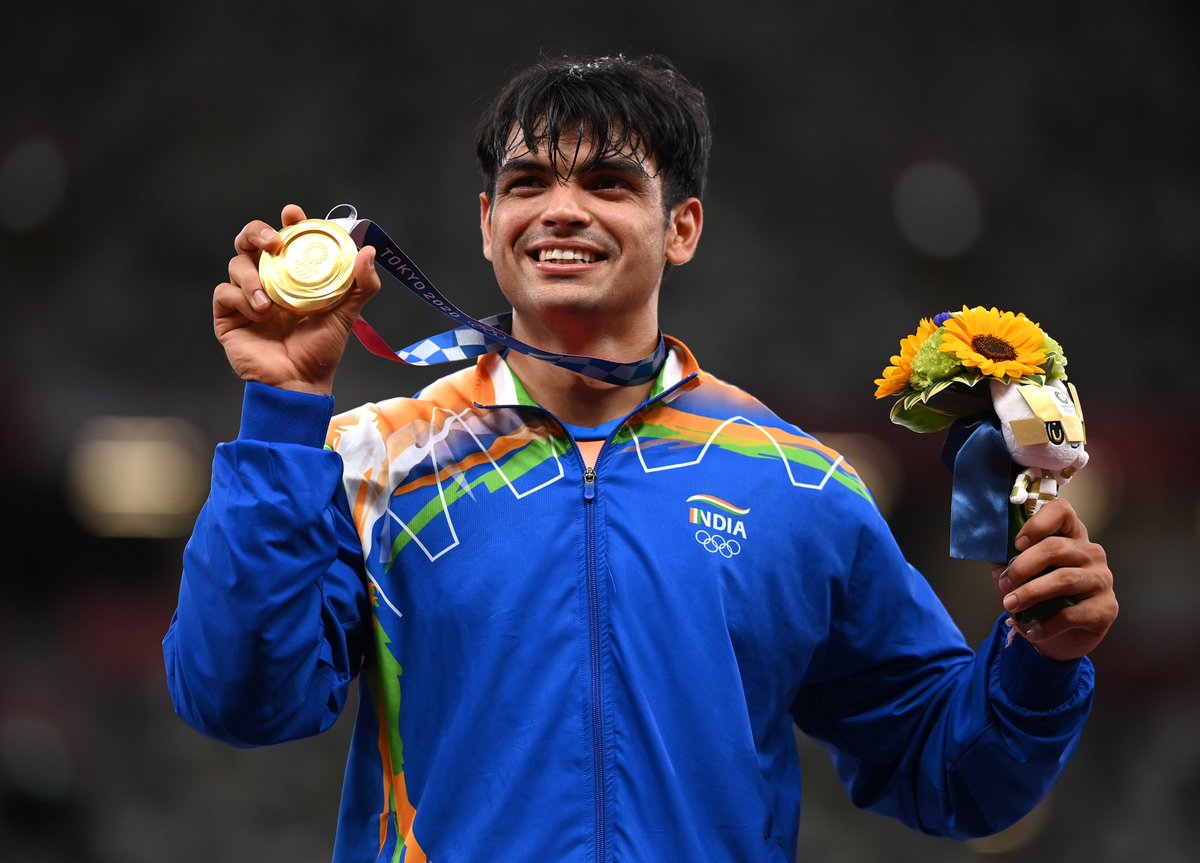 87.58 M Throw Gold Medal for India. It is not just Gold but Emotions of Every Indian,1st Gold medal for @afiindia @Olympics @Tokyo2020 #UnitedByEmotion
Always Proud of You @Neeraj_chopra1 👏👏👏.
#NeerajChopra