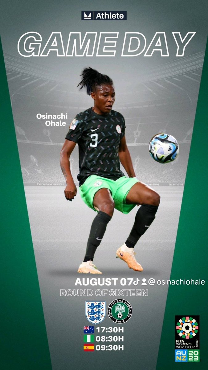 OhaleOsinachi's tweet image. Game Day 🇳🇬⚽💪🏽One with God is majority #fifawwc2023 #osinachiohale #superfalconsofnigeria #r16 #gameday