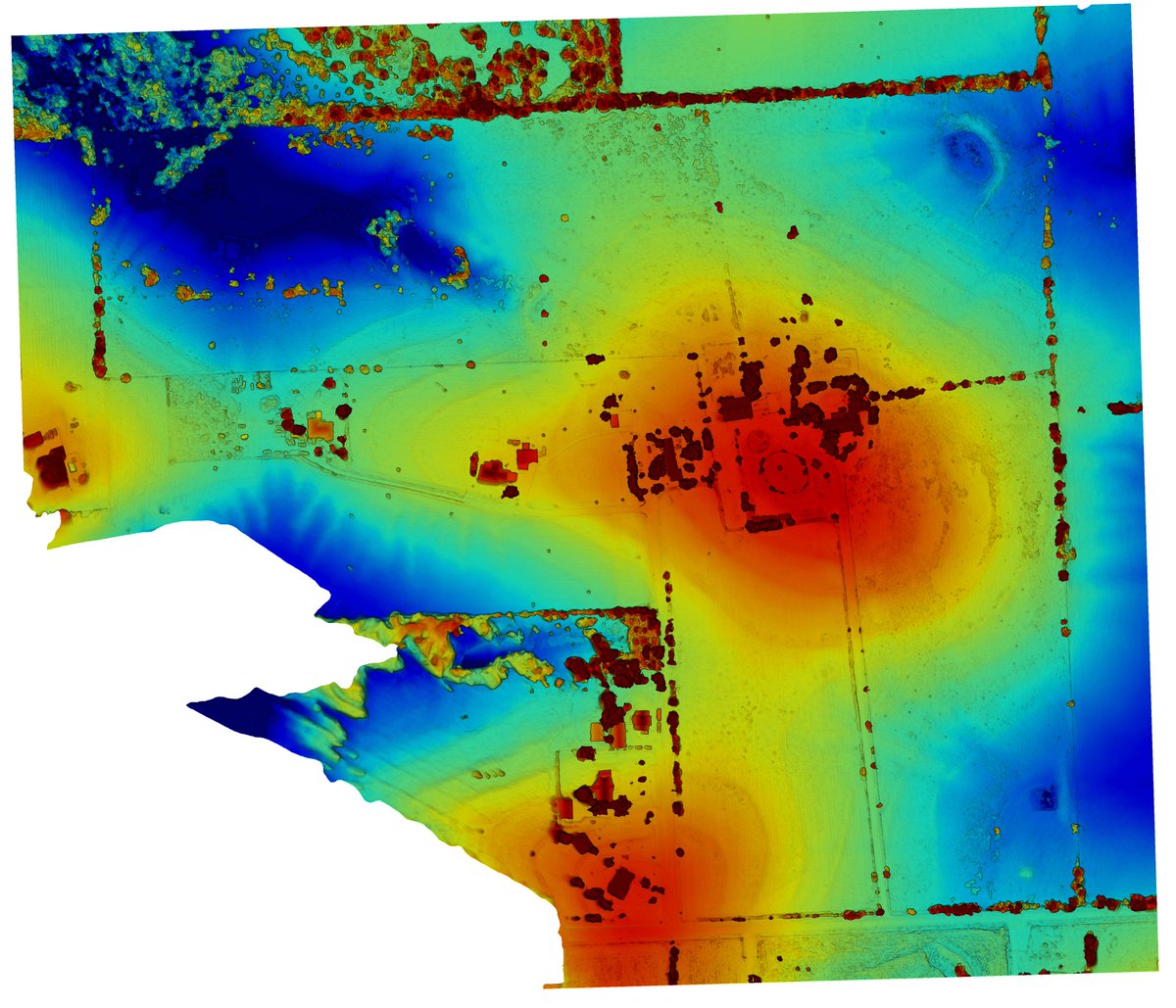 TexasCSTeacher's tweet photo. Elevation map of Butler Ranch with Mavic 3 Enterprise.  @FlyCowboyPhoto https://t.co/kAPzyThmvb