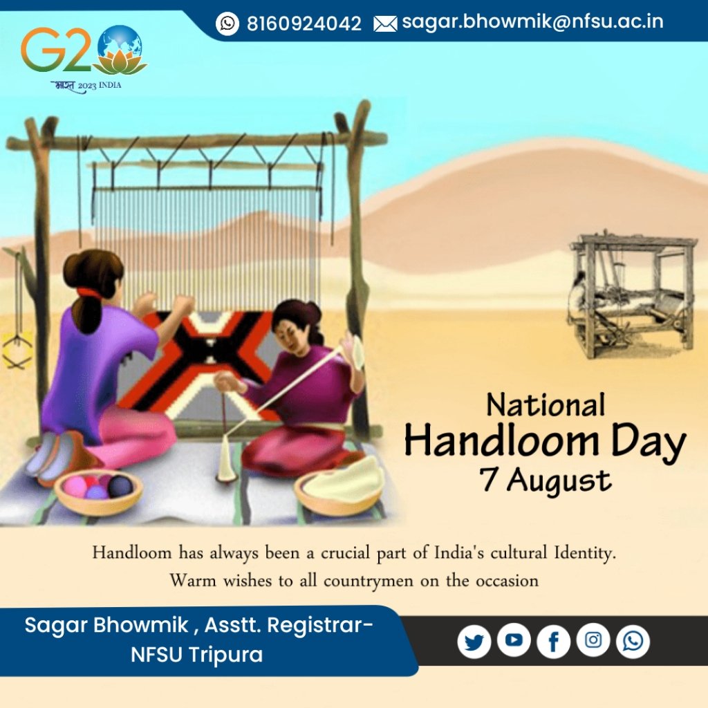 Celebrating the rich heritage of handloom craftsmanship on #NationalHandloomDay!From intricate weaves to vibrant designs, let's honor the skill & artistry of our weavers.Join the movement to support sustainable fashion& embrace the beauty of handwoven treasures.#HandloomHeritage