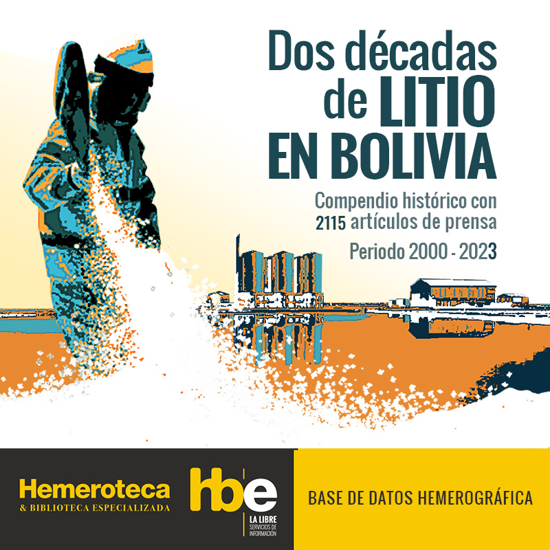 Dossier actualizado🔎
⚪️ ¿Qué se conoce sobre el proyecto de industrialización de #litio en #Bolivia?
Accede a más de dos mil notas periodísticas sobre el tema publicada en los últimos 23 años.
📍Consultas a <a href="/laLibre_ria/">La Libre</a> 📲 60744099 o encúentralo en su stand en la FIL La Paz.