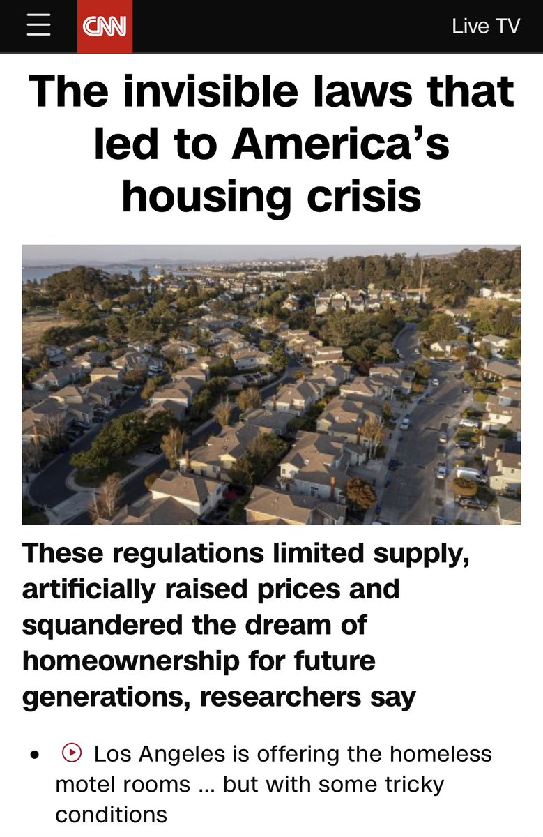 maxdubler's tweet image. The front page of CNN’s website is a long read on how single family zoning is driving the housing crisis. cnn.com/2023/08/05/bus…
