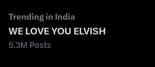 Awdarsh18's tweet photo. Still Trending!
WE LOVE YOU ELVISH ❤️ https://t.co/fuB4yFhCYk
