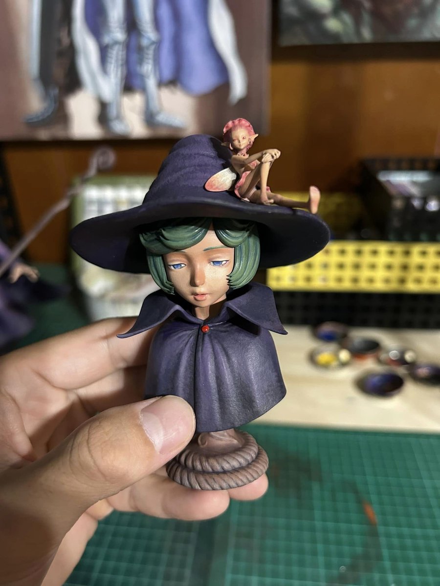 Arkey929's tweet photo. 客戶 MAN AT ART完成了小魔女的上色樣品，手工筆塗非常還原原作，相信喜歡烙印作品的朋友一定會喜歡，對此產品有興趣請與他接洽喔!

https://t.co/jkfoMjPFDf

#Berserk  
#Schierke https://t.co/2Yy4LWJD1W