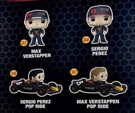 2023 NEW Formula 1 Funko Pops! Verstappen, Perez & Russell