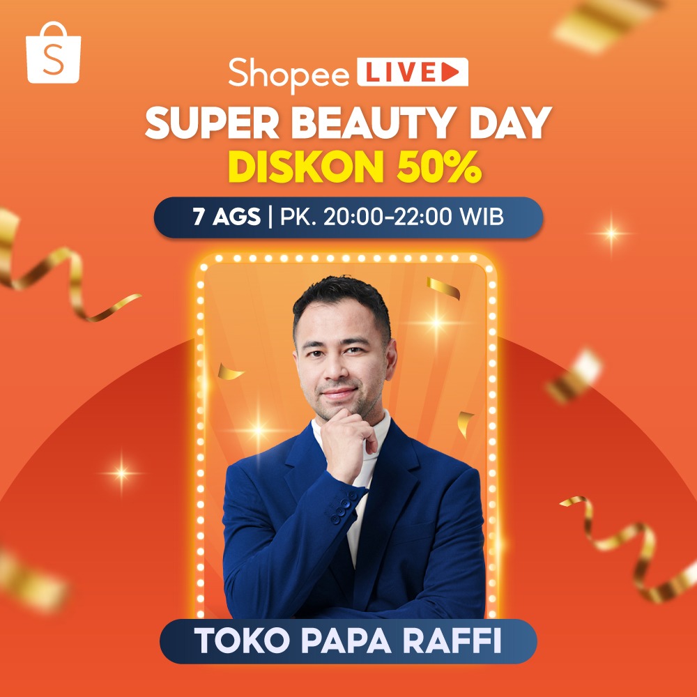yoruinasa's tweet photo. @nputripe gokil banget raffi ahmad bakalan ada di shopee live toko papa raffi hari ini jam 8 malam!!! super beauty day diskon 50% juga lho!! https://t.co/cWoFGi3bAA #RaffiShopeeLIVE50Persen https://t.co/EcUblJlGnC