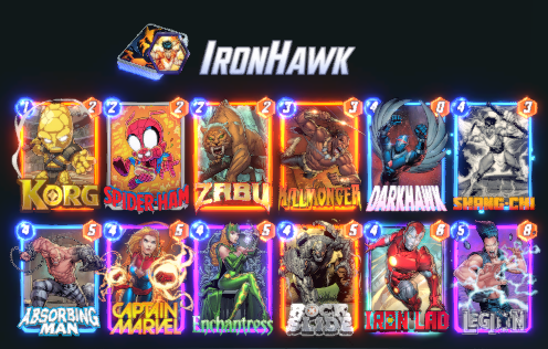 lightningfang46's tweet photo. First one at the end of the season, plenty more gold tickets to grind through before reset so hopefully another one to come. #MarvelSnap #infinity #conquest https://t.co/RRwUMm9HC1