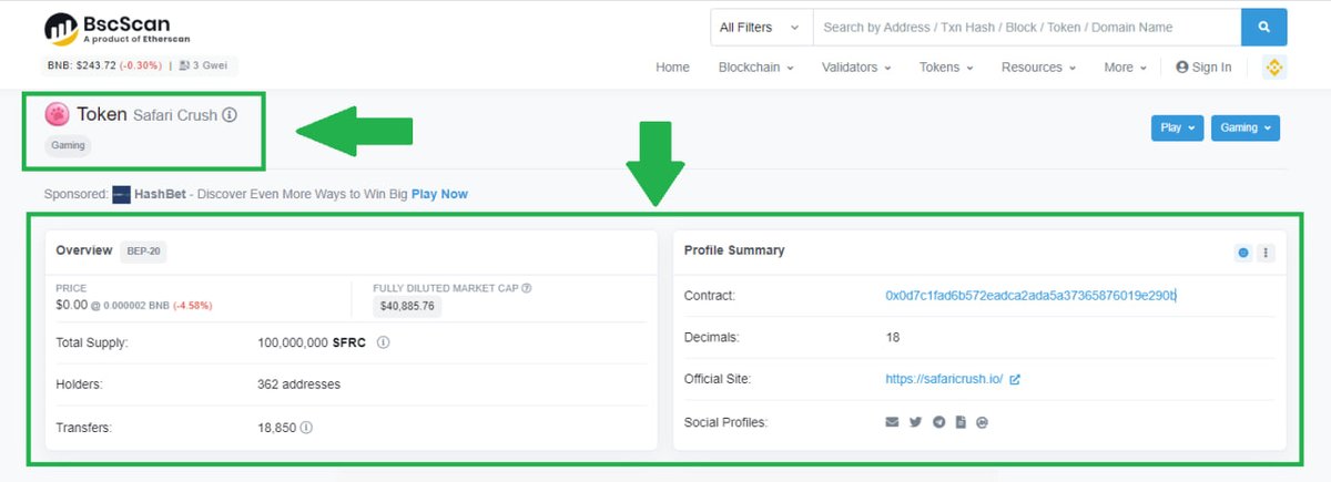 Great news, #SafariCrush family! 🎉 $SFRC is now officially listed on BSC Scan! 💪 This marks another significant milestone in our exciting journey! The #P2E adventure continues, so stay tuned for more updates! 🚀

bscscan.com/token/0x0d7c1f…

#DeFi #BSC #BNB #PlayToEarn #100xGem