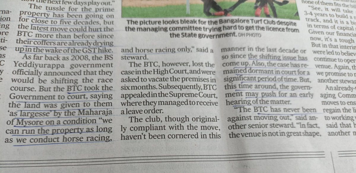 Momoo1964's tweet image. 👉#EXCHEQUER/#ECONOMY OF #GoK #BRANDBENGALURU &amp;amp; SO MANY MORE THINGS INVOLVED IN #ALLOWING (BTC) BENGALURU TURF CLUB ,TO #CONTINUE /#CONDUCT ITS OPERATIONS,AT ITS PRESENT #VENUE .HENCE GRANTING MONTHLY #LICENCE TO BTC WITHOUT DELAY IS VERY MUCH #IMPORTANT, AN OPINION, YES