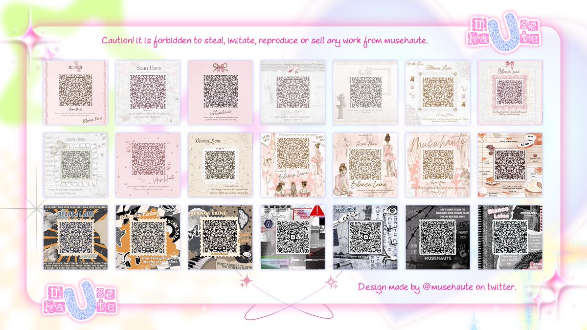musehaute's tweet image. help retweet, thank you!

*click—click* hella sweetie  ꒰⁠ ☁️ ៸៸ ׂ ꒱  if you lookin forra qr deco let’s stalkie-stalkie my catalogue below! you can change qr pattern for free! ꔫ more qr deco on pinned &amp;lt;3

{ #zonauang }