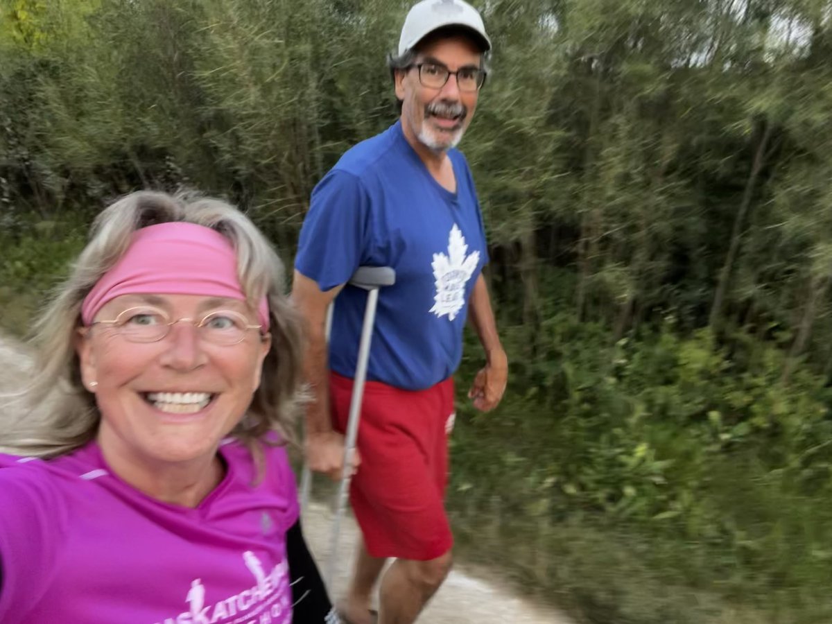 Denise13F's tweet photo. 7.5k on a beautiful Sunday evening. @tim13s joined me for the last mile. #werun2gether I get so excited when I think of us running again. Grateful for #healthcare & Tim’s new knee. https://t.co/SqtcWixzw6