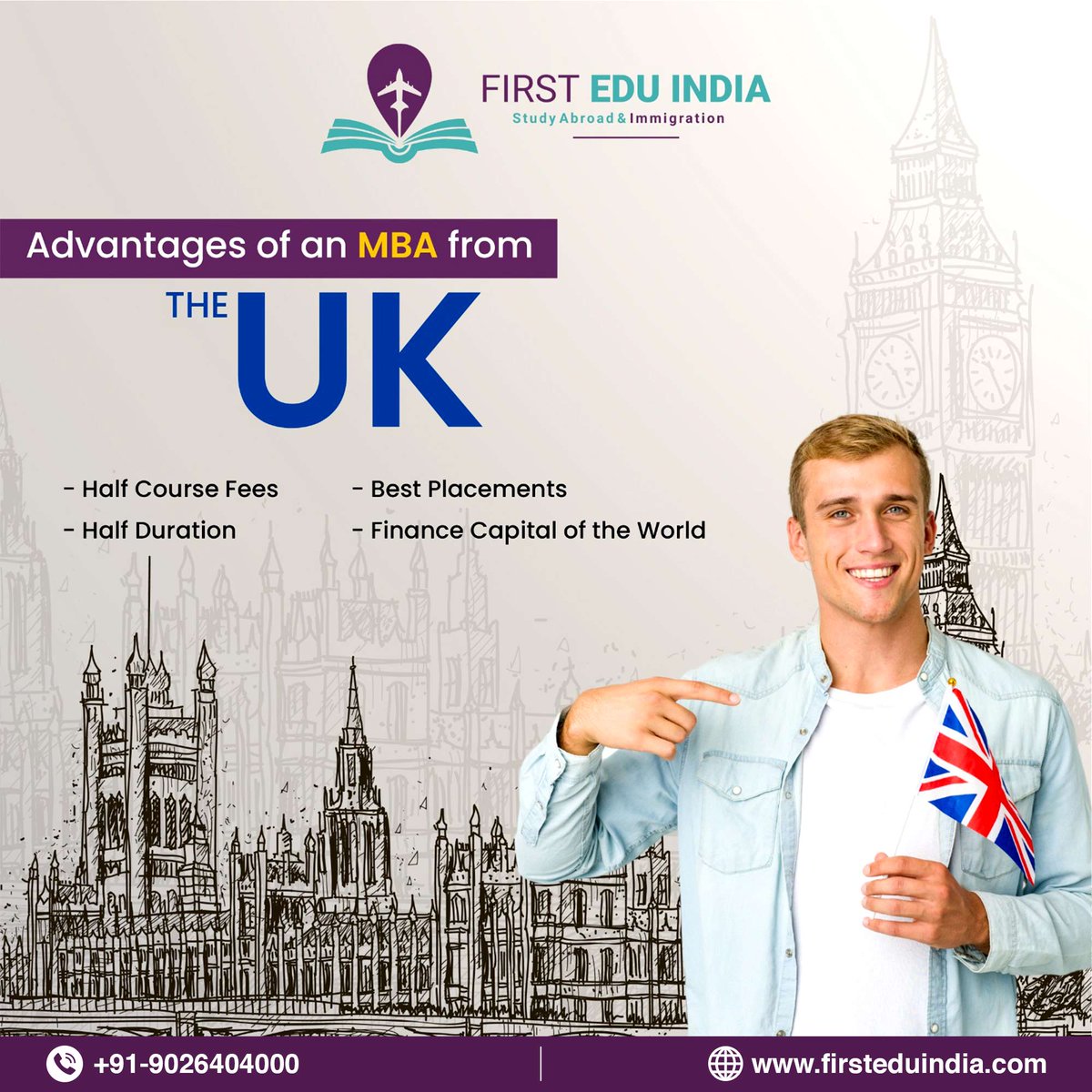 Transform your career with a UK MBA! 🌟🎓 First Edu India offers global reputation, networking opportunities, and career advancement. Let's make your MBA dreams come true! 💼🌍
.
.
.
 #FirstEduIndia #UKMBA  #DreamCollege #DreamUniversity #DreamEducation