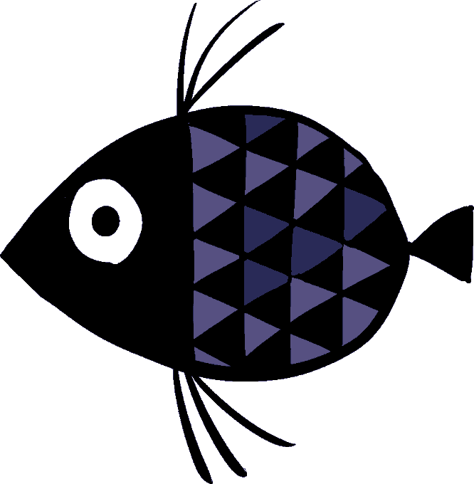 ネットで見かけた魚の絵(なんなのかはよくわからない) 