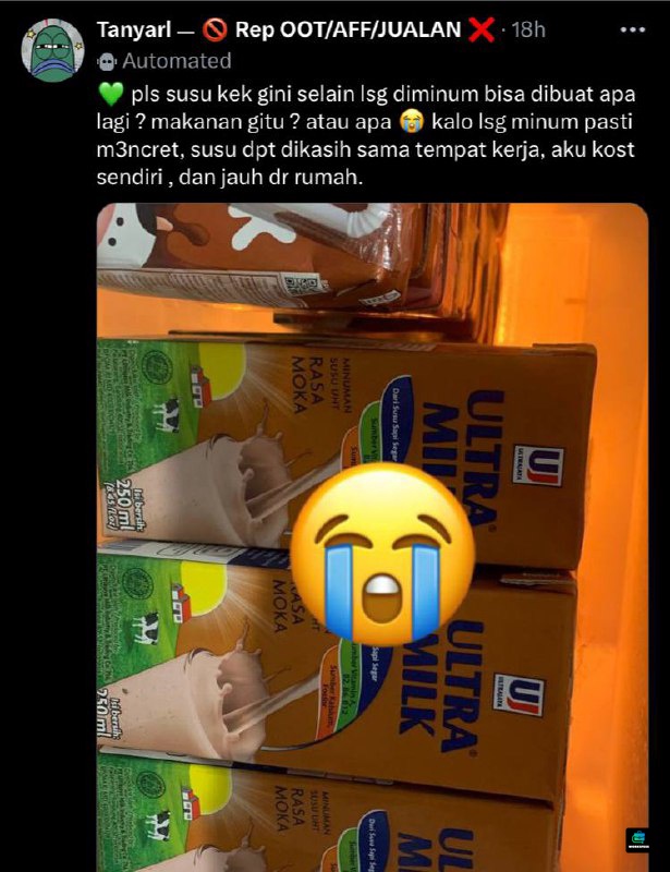 Work! Yg kerjanya bisa dapet susu/snack kayak gini dari kantor, biasanya kerja apa ya? Sender selama kerja di beberapa tempat, belum pernah dapet snack seperti itu 😭 pict : tertera