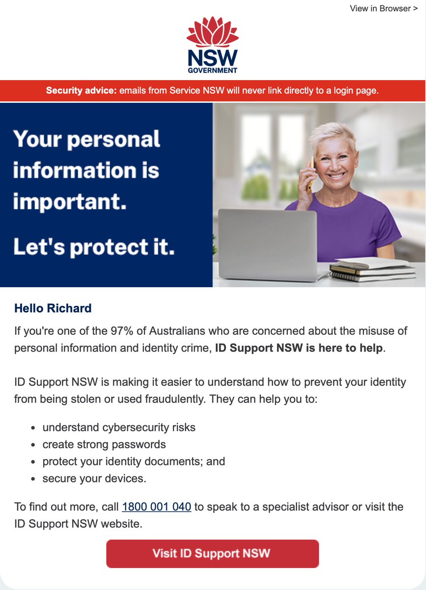 Too soon <a href="/ServiceNSW/">Service NSW</a>, too soon.