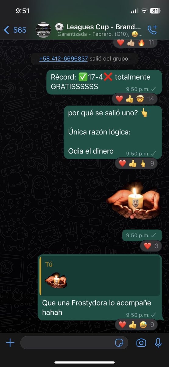 Muy MUY SIMPLE 

Rayamos DÍA PERFECTO EN FREE PICKS Y EN PREMIUM:

🌟 Premium: ✅2-0
🌟 Free Telegram: ✅2-0
🌟 Free Leagues Cup ⚽️: ✅2-0

HACIENDO HISTORIA 🔥 ya te uniste? Es GRATISSSS:

chat.whatsapp.com/FcTn6E7nRDG5cZ…