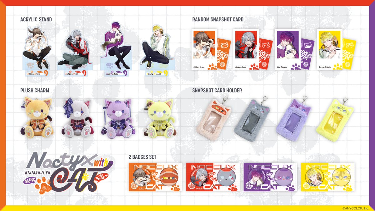 【Noctyx with Cat now on sale】 'Noctyx with Cat' is now on sale!🐾 Place your orders for the new theme merch featuring #Noctyx & their adorable cats!😽 🔻Store: nijisanji-store.com/collections/no… #NIJISANJI_EN