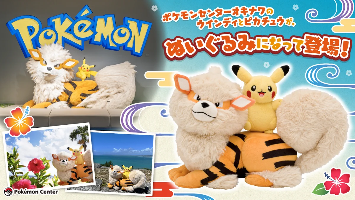 ポケモンセンター　オキナワ限定ウィンディとピカチュウぬいぐるみ ポケモン公式 on X: 