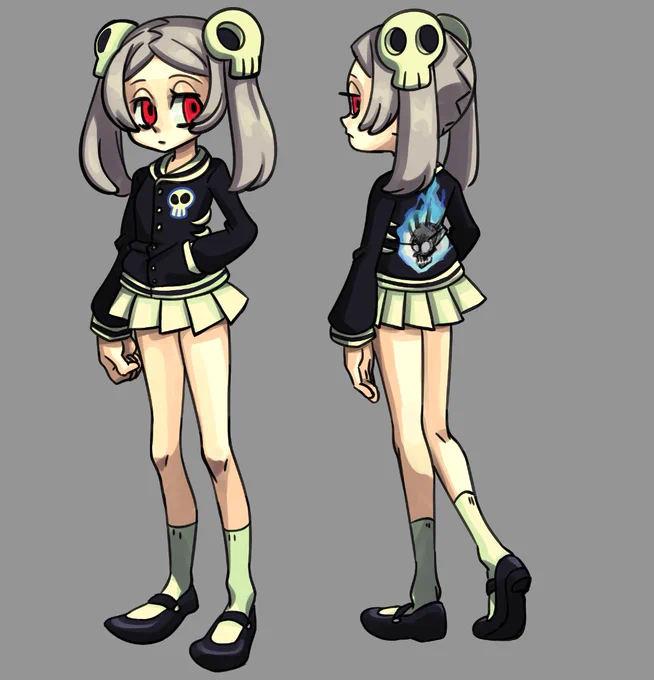 Watching #Evo2023 made me want a Skullgirls varsity jacket for some reason so I designed one  #Skullgirls #SkullgirlsMarie