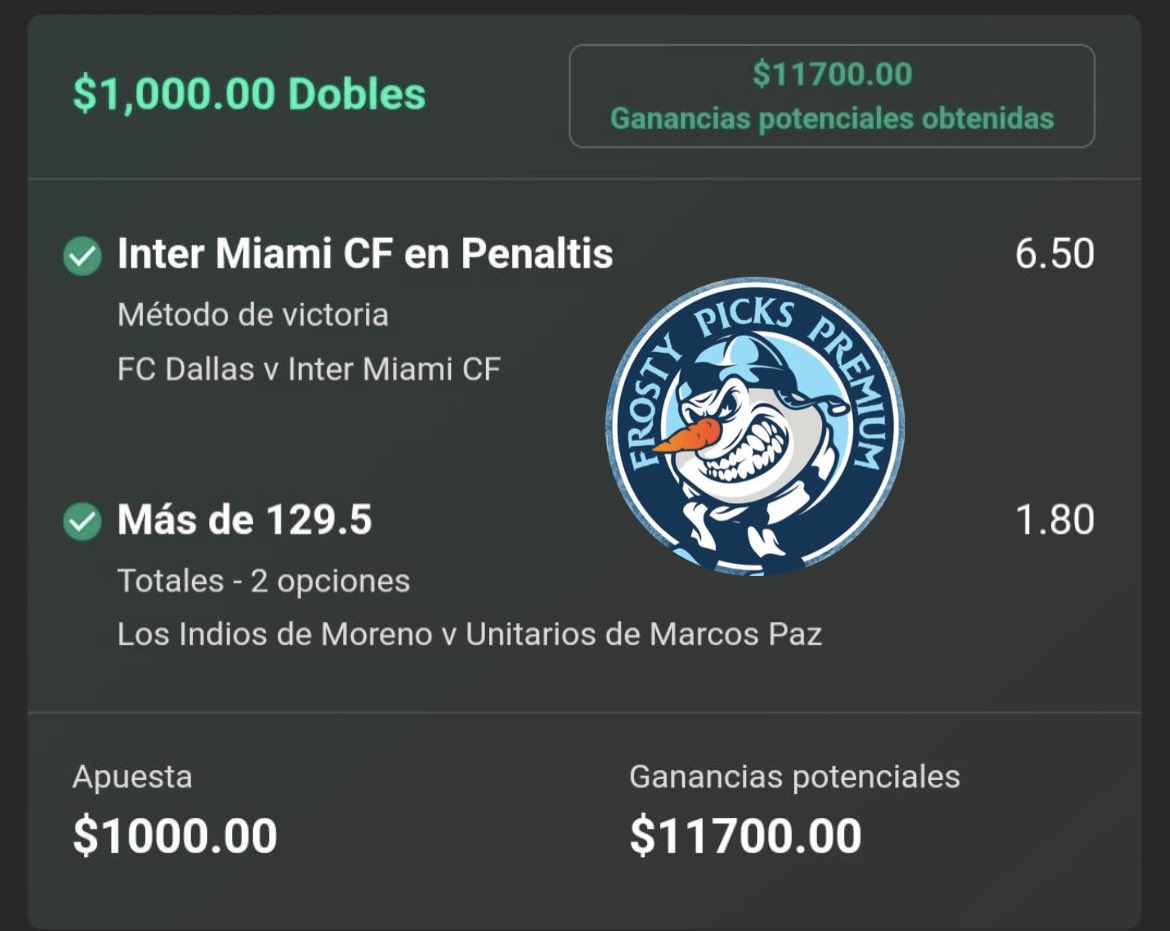 Acabamos de levantar esta joya en FrostyPicks 🥰 

SE VAN $500 PESOTES GRATIS AHORITA MISMO 

Requisitos para participar? 

♥️ Like + RT
✅ Follow <a href="/Notlner/">̶L̶e̶o̶M̶I̶</a> 
✅ Follow Me <a href="/Frosty701/">F R O S T Y ❄️ P I C K S</a> 

Publicamos ganador a las 12:00 EXACTAS por Telegram:

T.me/fr0stxr