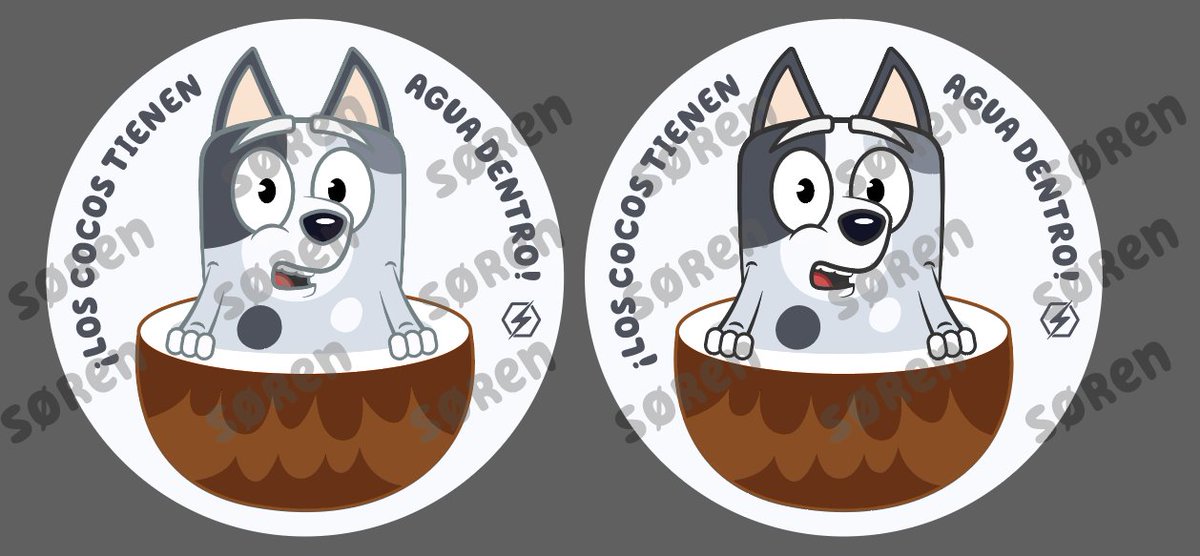 SorenHyena's tweet photo. ¡De regreso a las andadas! Después de un tiempo inactivo es momento de iniciar la preparación y aprovechando que estoy viendo #Bluey comenzare a sacar algunos diseños inspirados en momentos que me divirtieron mucho. Empezamos con #Muffin #blueyfanart #Coconut https://t.co/MrkN9jGliB
