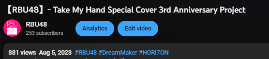 rbu48's tweet photo. Thank you for supporting our latest cover "Take My Hand" by HORI7ON/Dream Maker

Happy 800+ views!

#rbu48
#HORI7ON 
#dreammakerph https://t.co/4JC98JjhiM