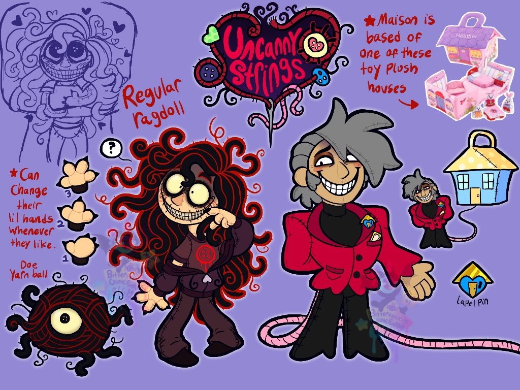 Bittertoxicity_'s tweet photo. 🧶👁️Uncanny Strings🧵🪡

Yet another group of sillies get hit with the plush beam lol

#johndoegame #househuntedgame #fanart https://t.co/kGMIrwWYou
