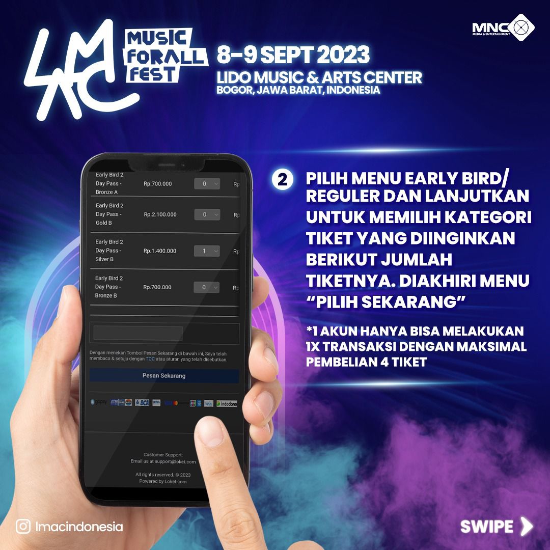 VIPRoom_ID's tweet photo. Hello VIPs,

Stay tune untuk pembelian tiket LMAC Music ForAll ya.

Silahkan kunjungi https://t.co/hkyILdi8Jy untuk pembelian tiket dan Informasi lainnya .

@Realtaeyang
#LidoMusicAndArtsCenter #KEKMNCLidoCity
#LMACMUSICFORALLFEST2023 https://t.co/AfDmmxCmiZ