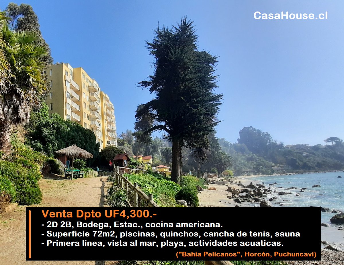 #PropiedadesVRegión
Venta Dpto, 2D 2B, Estac, Bodega, en «Bahía Pelicano», Horcón, Puchuncaví. (Llave en mano)
🇨🇱Revise detalles y video 👇 
casahouse.cl/propiedades/im…