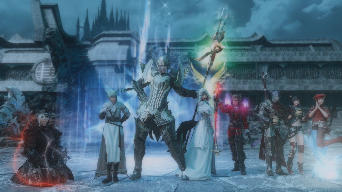 starswhispy's tweet photo. —❄️ DRAGONSONG❄️ —

We helped @RagnarrKonungr complete Patch 3.3 tonight! 

May you walk ever heavensward, Chief. Remember to be the smiling hero as you travel to the East, betwixt Shadow and Light, and Walk to the End.

#FinalFantasyXIV ❄️ #FFXIV https://t.co/rentZfjTtc