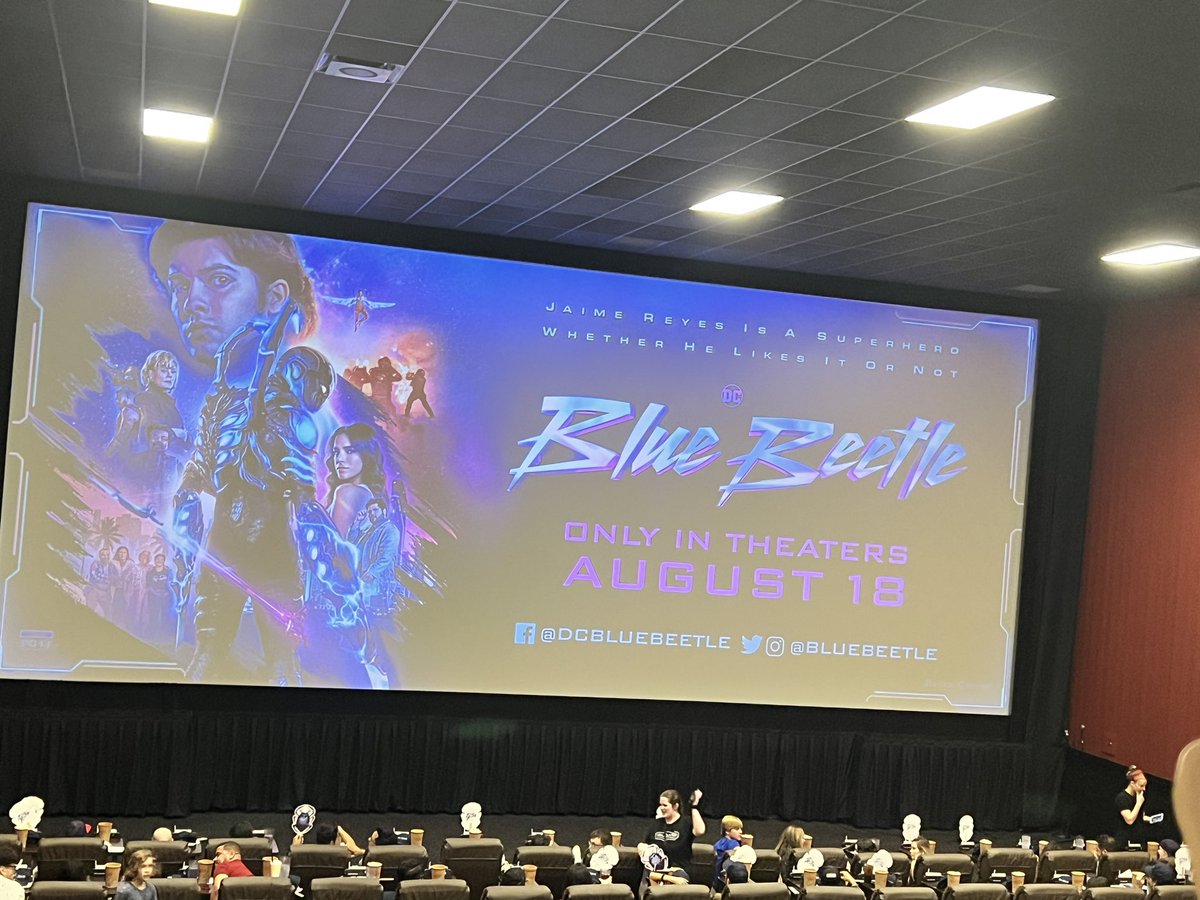 Screening for Blue Beetle in Austin @bluebeetle @FonsPR_ @Dropthespotlig1 @drafthouse #austin #BlueBeetle