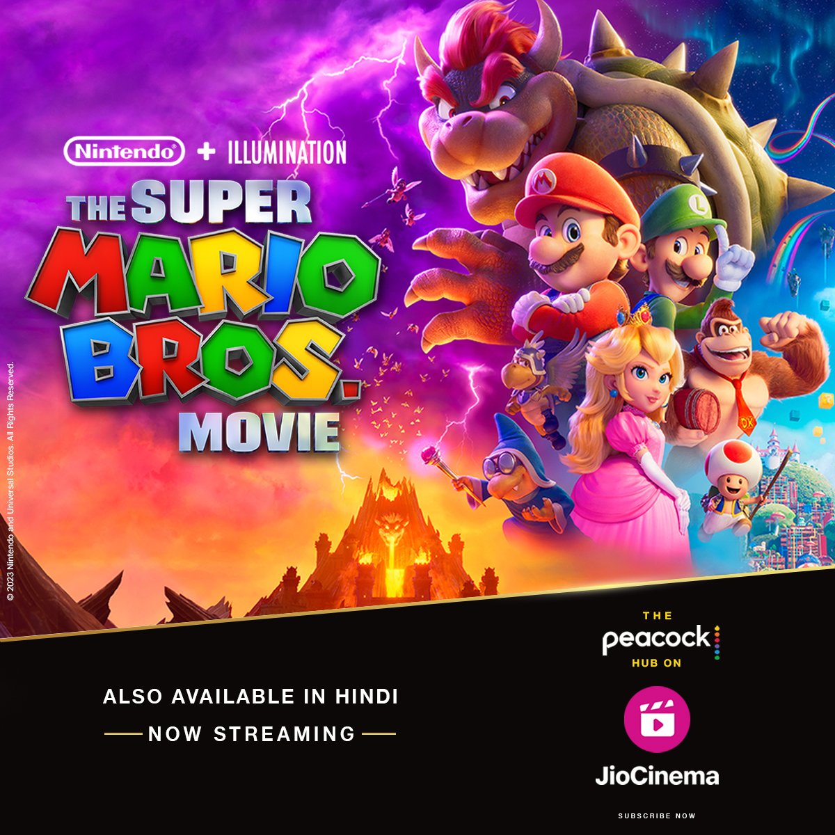 The Super Mario Bros. Movie' is now streaming on Peacock