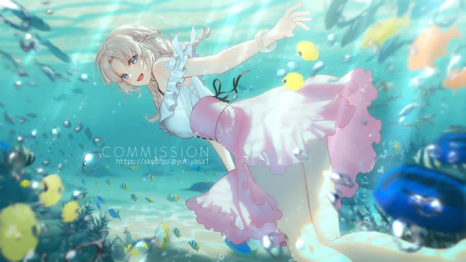納品しました!夏本番間に合ってよかった～リクエストありがとうございました…!!  #skeb #commission